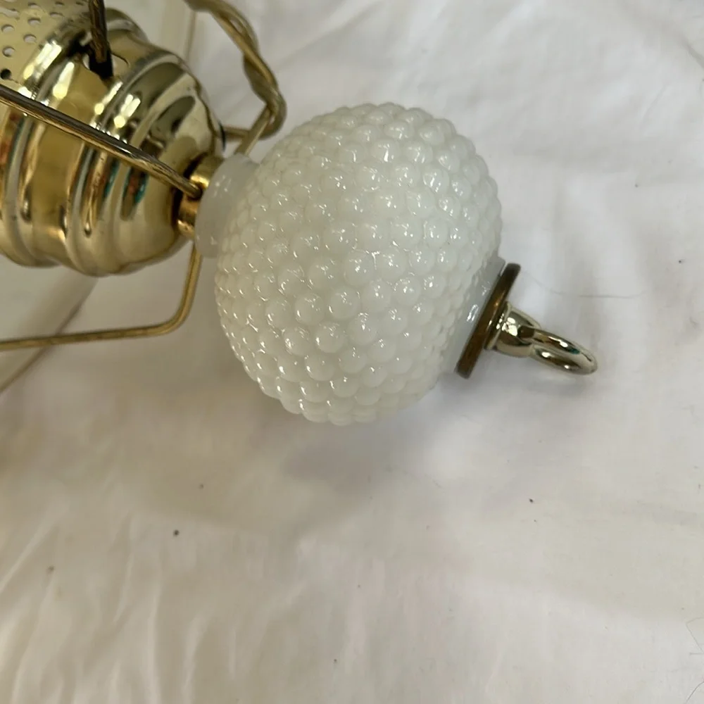 Vintage Elegant Milk Glass Hanging Lamp